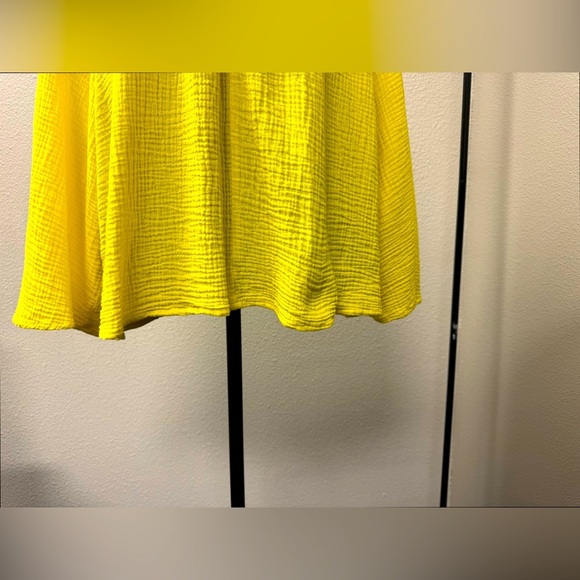 Scoop Vibrant yellow Tie Front Relaxed Blouse size large - Picture 5 of 8